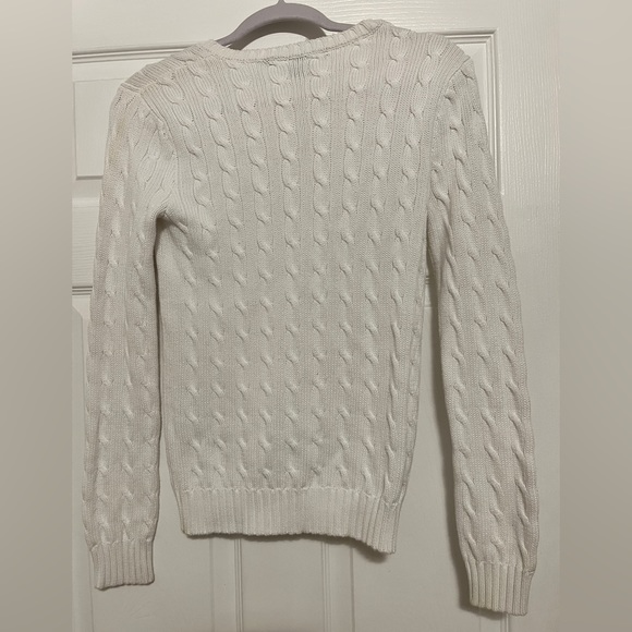 Ralph Lauren Sport Cable Knit V neck Sweater - Picture 4 of 5